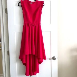 Hot Pink High Low Dress
